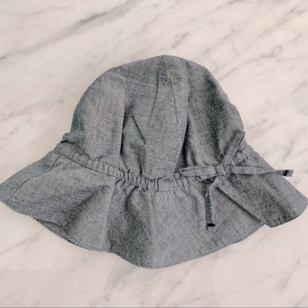 Baby Gap Blue Bow Hat Linen